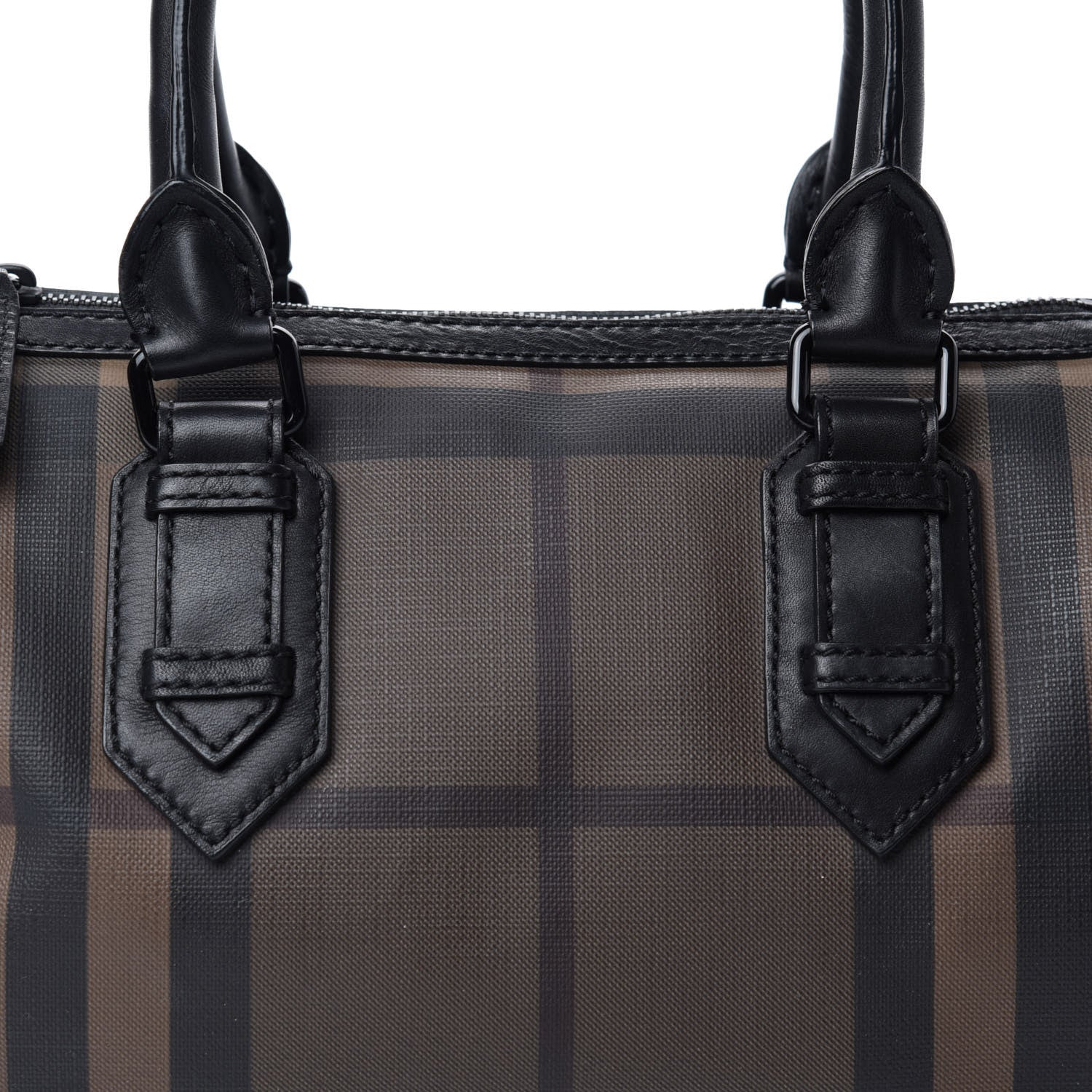 Burberry Smoked Check Small Chester Bowling Bag Brown 9 of 9
