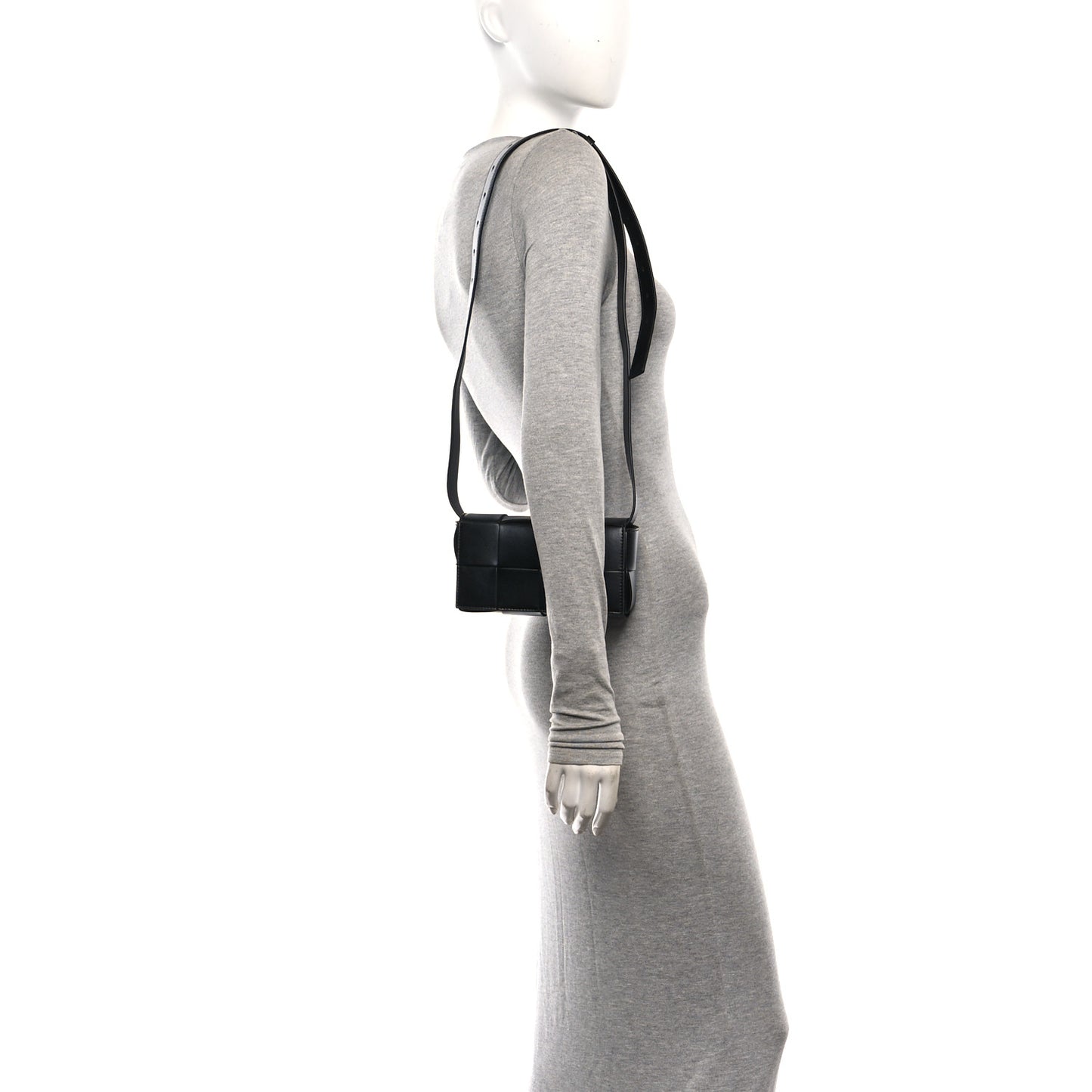 Nappa Maxi Intreccio The Belt Cassette Bag Black