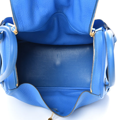Hermes Taurillon Clemence Lindy 34 Bleu Hydra 4 of 17