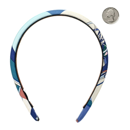 Hermes Silk Twill Voitures Exquises Elsa Headband Blue Jean 2 of 4