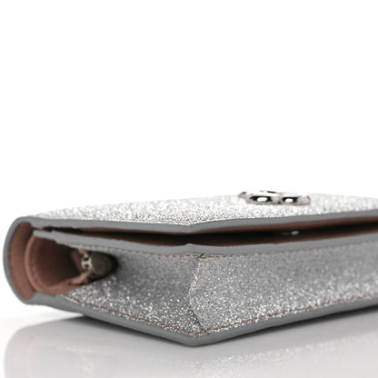 Jimmy Choo Coarse Glitter Calfskin Palace Wallet Silver 8 of 11