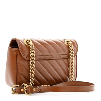 Gucci Azalea Calfskin Matelasse Diagonal Mini GG Marmont Shoulder Bag Cuir 3 of 10