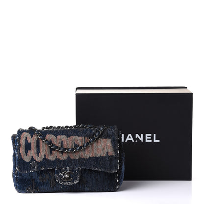 Chanel Sequin Medium Coco Cuba Single Flap Blue 11 of 11