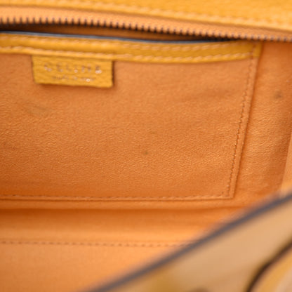 Celine Drummed Calfskin Nano Luggage Ocre 9 of 17