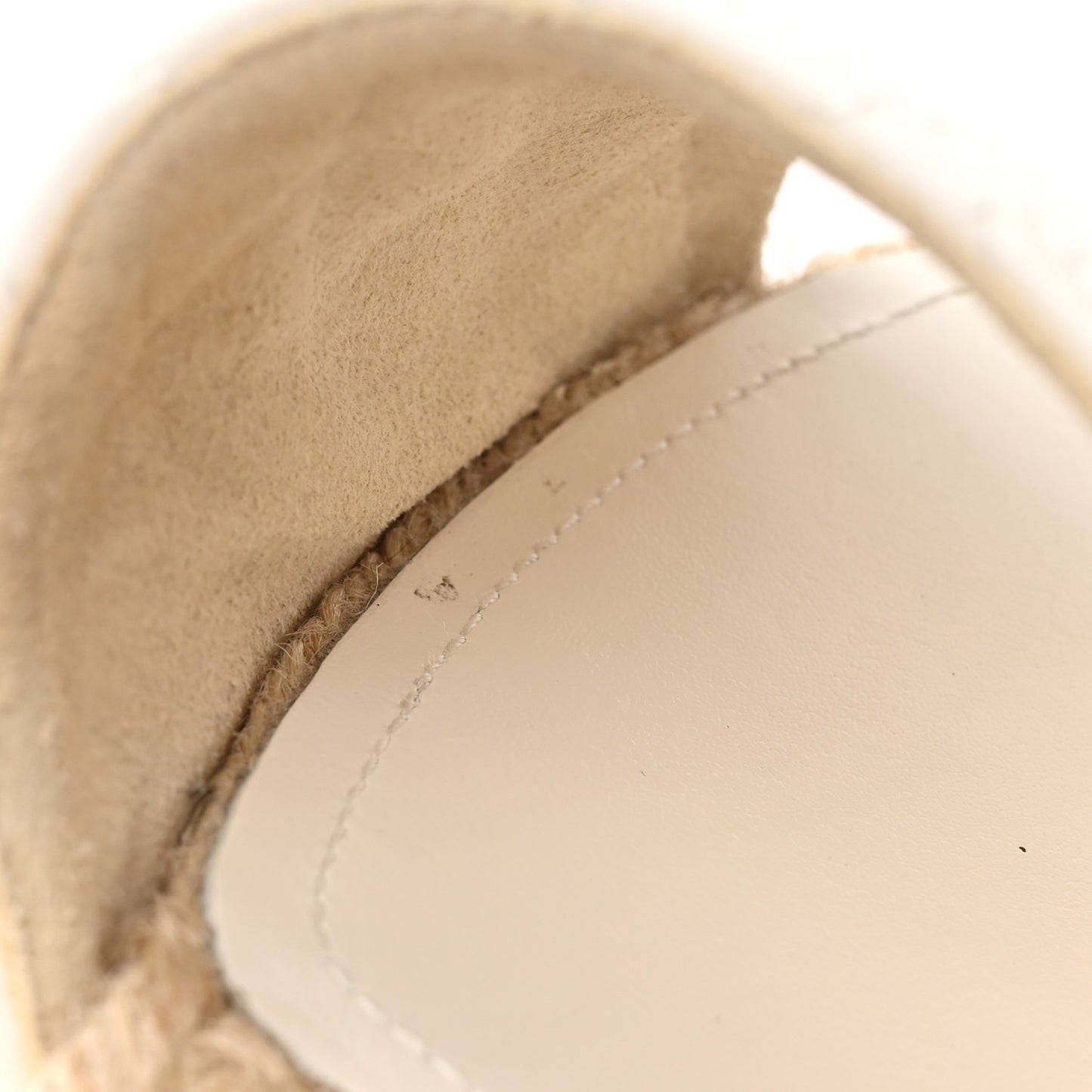 Lambskin Quilted CC Espadrille Slip On Sandals 41 White