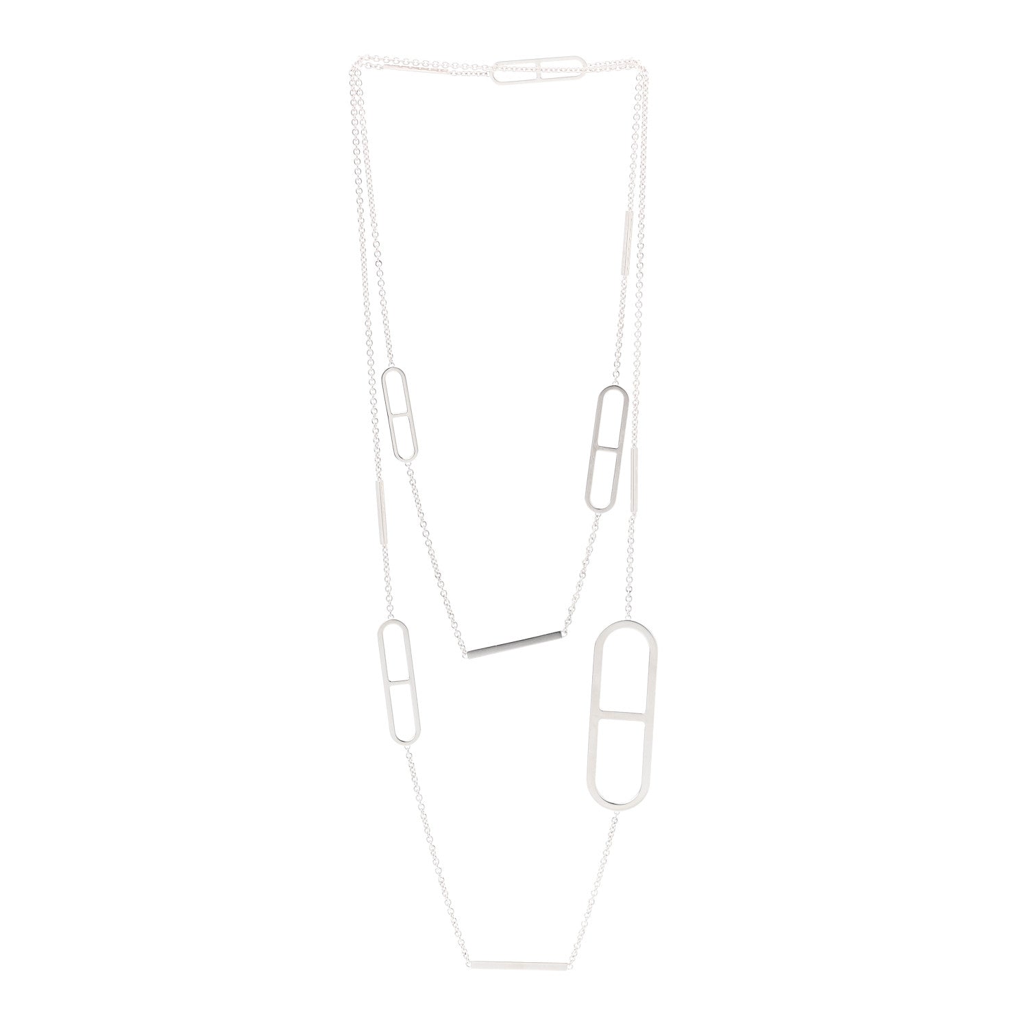 Hermes Sterling Silver Ever Chaine d'Ancre Long Necklace 120 3 of 4