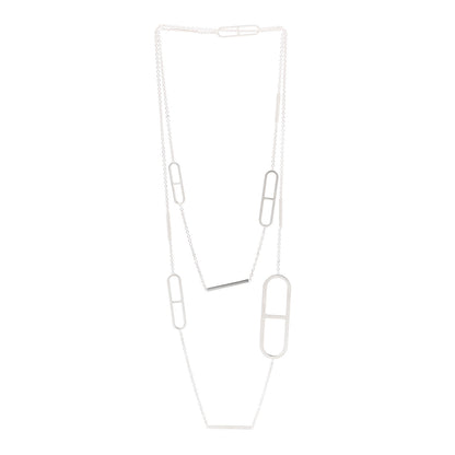 Hermes Sterling Silver Ever Chaine d'Ancre Long Necklace 120 3 of 4