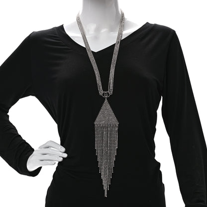 Gucci Crystal Double G Fringe Pendant Necklace 2 of 7