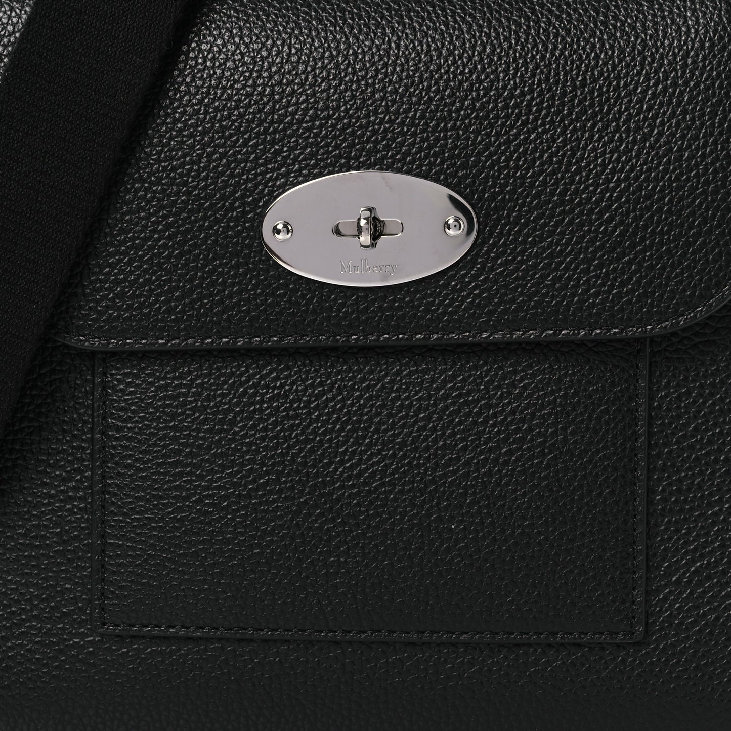 Natural Grain Calfskin Antony Messenger Crossbody Black