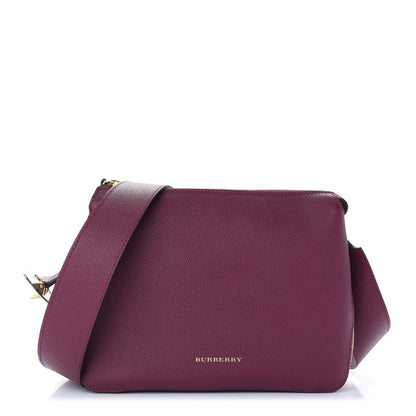 Burberry Soft Grain Calfskin House Check Small Helmsley Crossbody Dark Plum 1 of 7