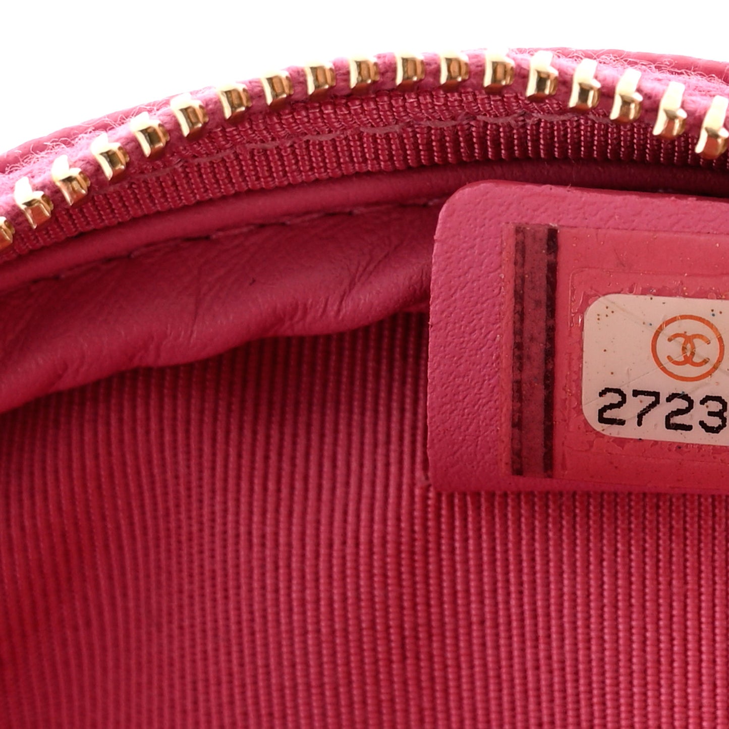 Caviar Quilted Zip Around Classic Coin Purse Pink