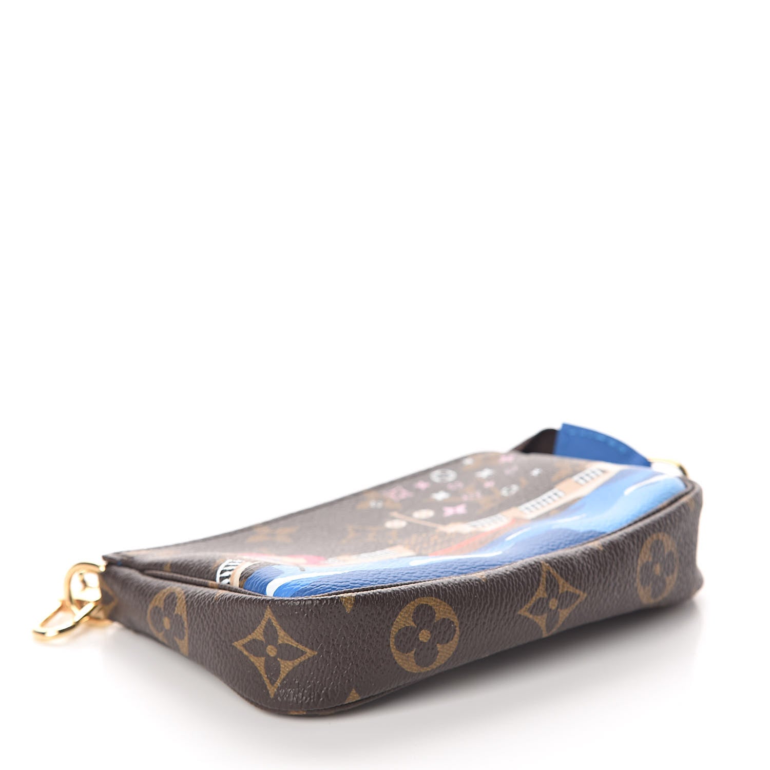 Louis Vuitton Monogram 2019 Christmas Animation Mini Venice Pochette Accessories Blue 4 of 7