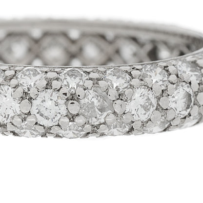 Tiffany Platinum Diamond Etoile Three-Row Band Ring 47 4 5 of 6