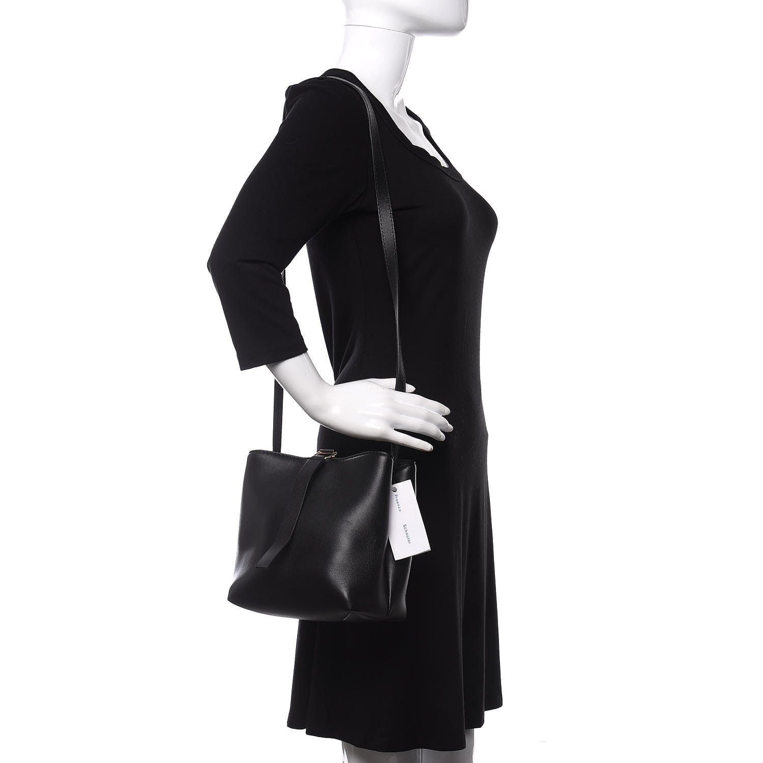 Proenza Schouler Smooth Calfskin Frame Shoulder Bag Black 2 of 9