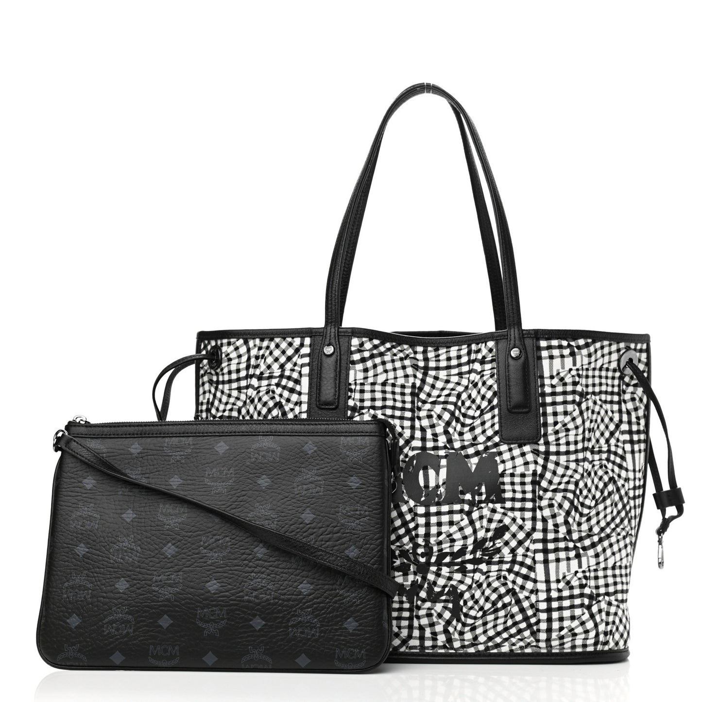 Visetos Medium Reversible Shopper Tote Black