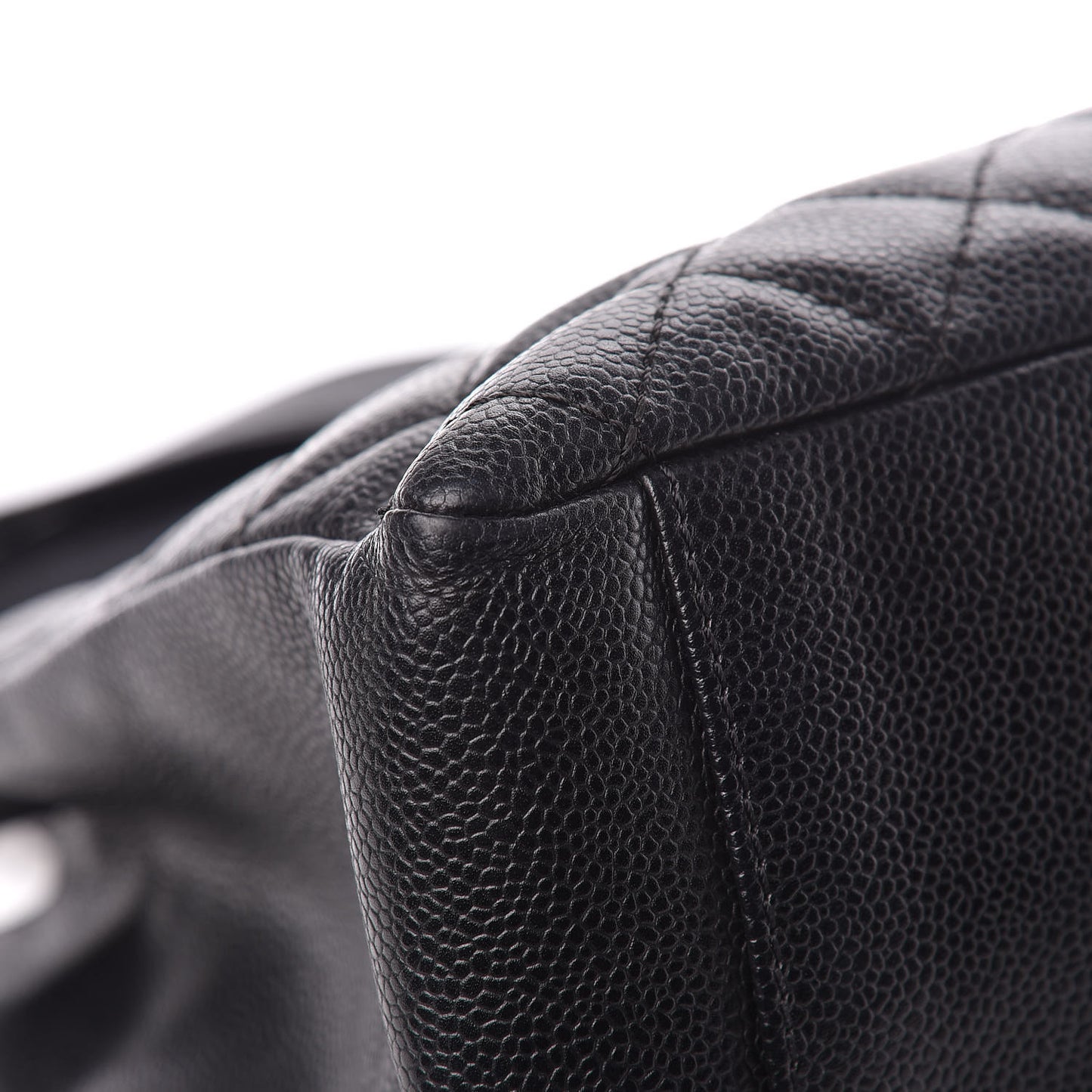 Caviar Quilted Grand Shopping Tote GST Black