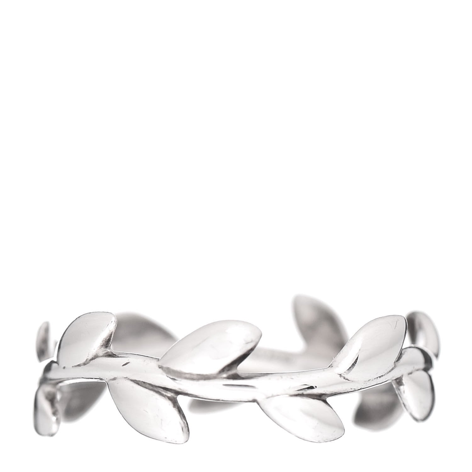 Tiffany Sterling Silver Paloma Picasso Narrow Olive Leaf Band Ring 54 7 1 of 4