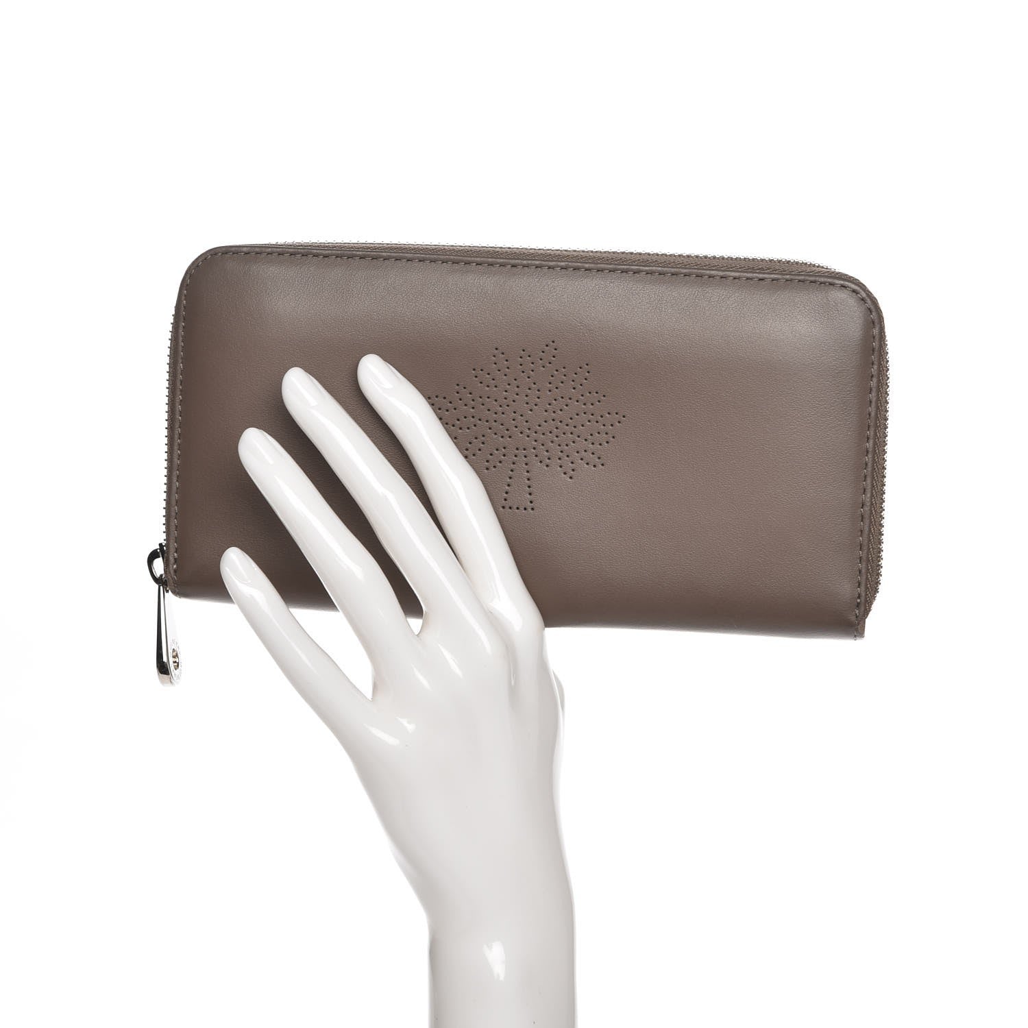 Mulberry Nappa Blossom Zip Around Long Wallet Taupe 2 of 9