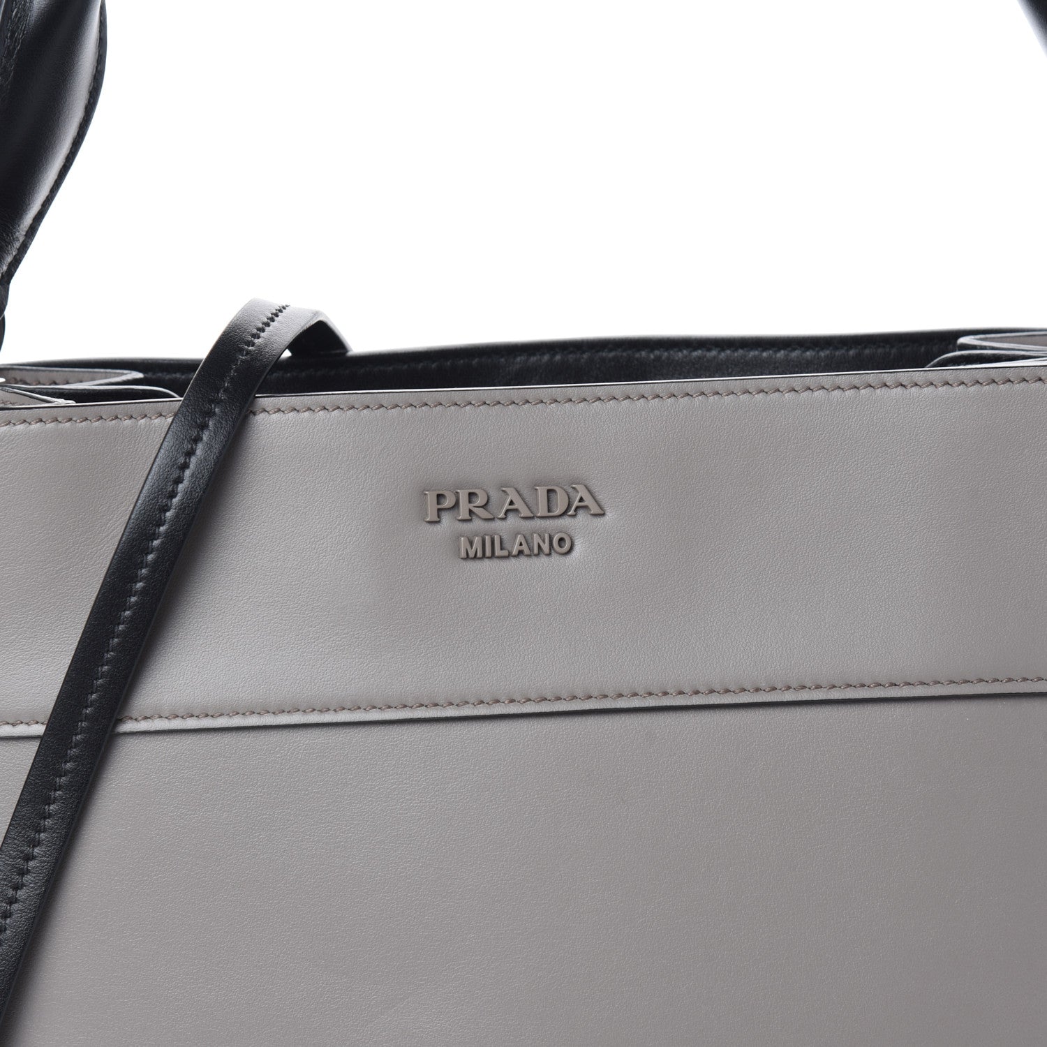 Prada City Calfskin Small Margit Bag Argilla Black 7 of 9