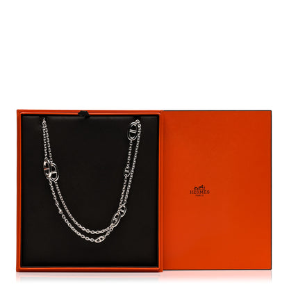 Hermes Sterling Silver Farandole Necklace 80 5 of 5