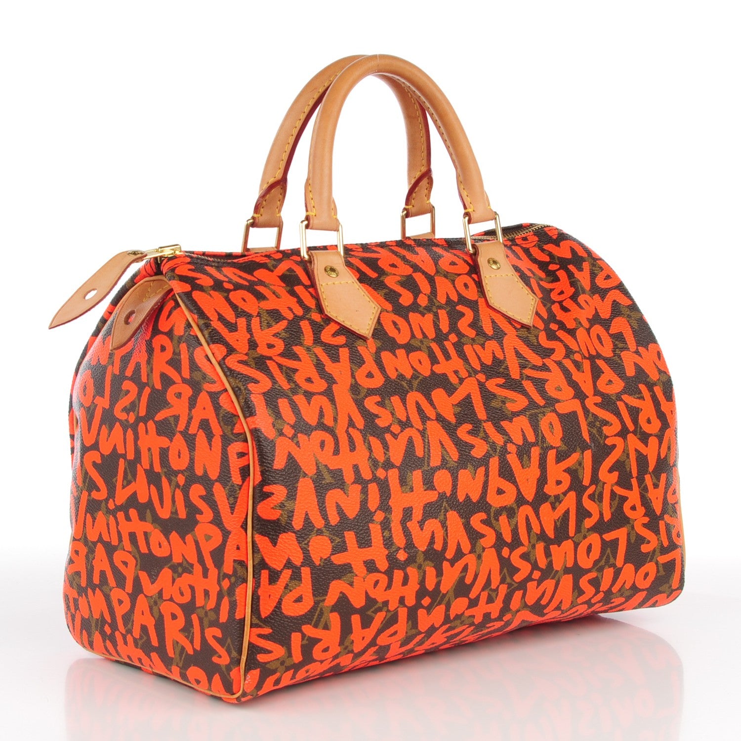 Louis Vuitton Monogram Graffiti Speedy 30 Orange 3 of 8