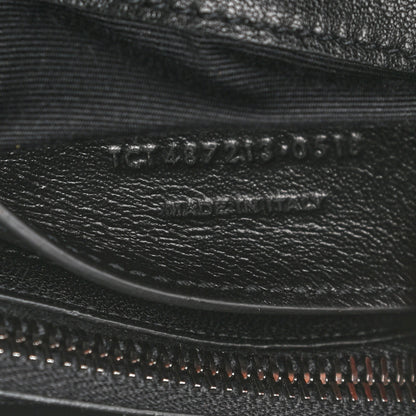 Saint Laurent Sheepskin Matelasse Chevron Monogram Medium College Bag Black 6 of 9