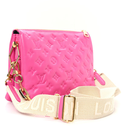 Louis Vuitton Lambskin Embossed Monogram Coussin PM Rose Miami 3 of 10