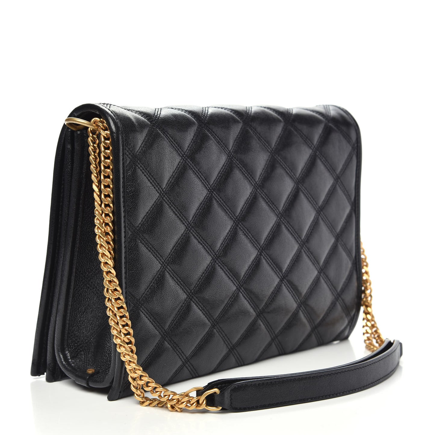 Lambskin Quilted Small Becky Chain Bag Black