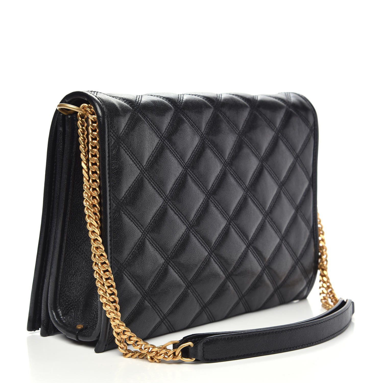 Saint Laurent Lambskin Quilted Small Becky Chain Bag Black 4 of 10