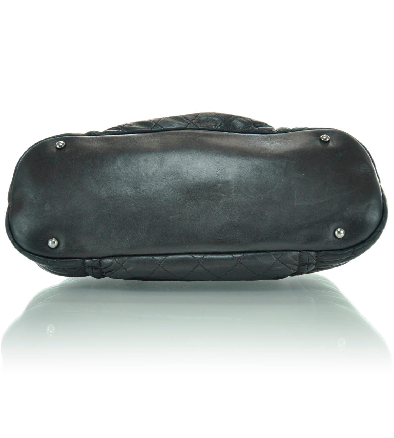 Chanel Lambskin Quilted Sharpei Frame Tote Black 4 of 9