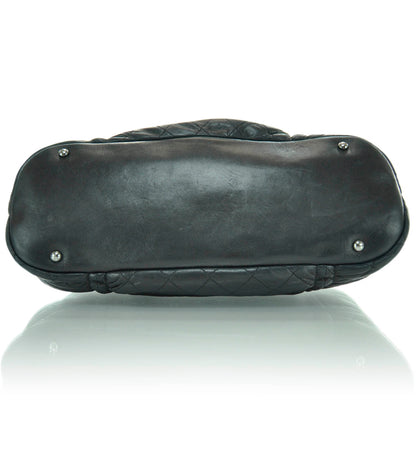 Chanel Lambskin Quilted Sharpei Frame Tote Black 4 of 9
