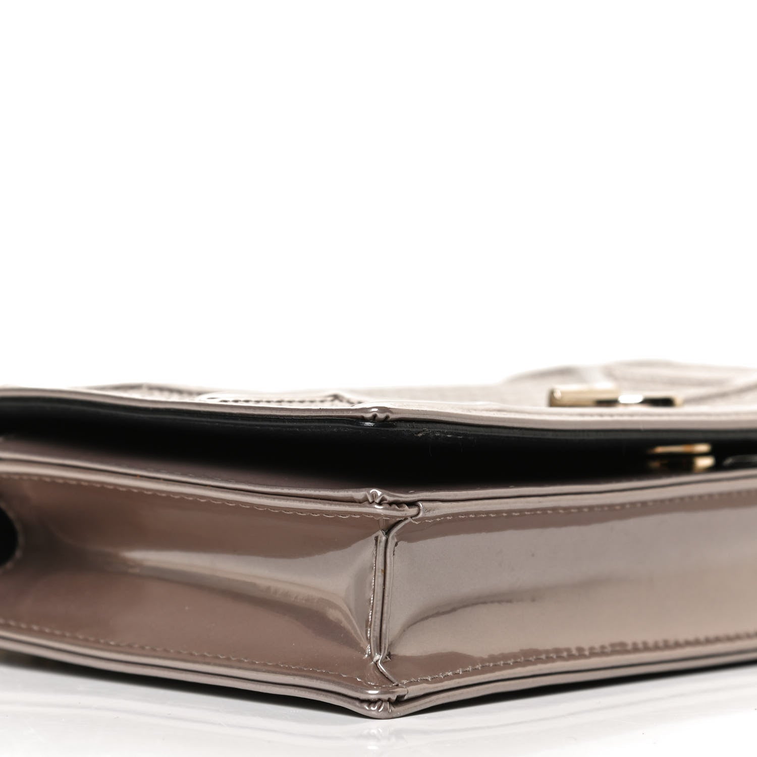 Christian Dior Metallic Patent Micro-Cannage Diorama Wallet on Chain Pouch Hyper Pink 9 of 13