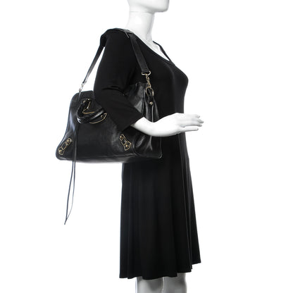 Balenciaga Chevre Gold Metallic Edge Hardware City Black 2 of 8