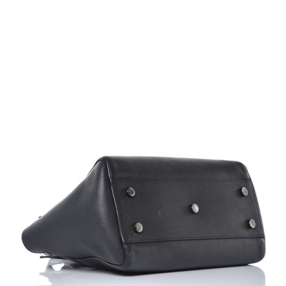 Saint Laurent Grained Calfskin Small Cabas Rive Gauche Black 4 of 15