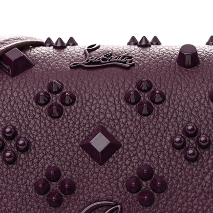 Christian Louboutin Calfskin Spikes Loubinthesky Paloma Clutch Merlot 7 of 10