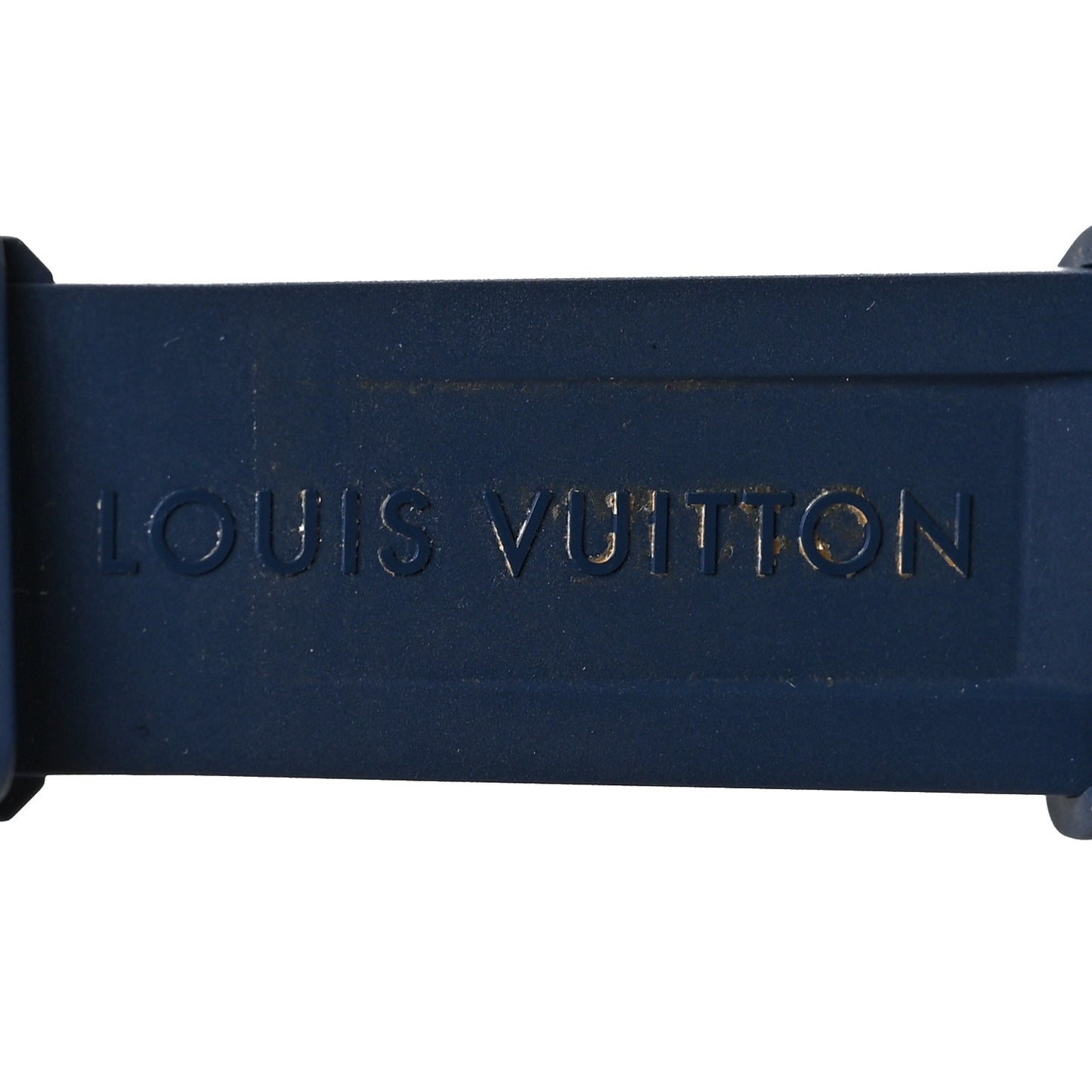 Rubber Monogram Tambour Watch Strap Navy