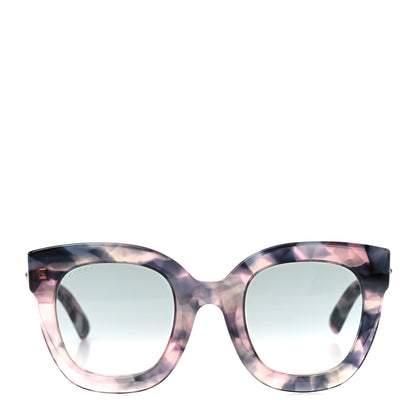 Gucci Acetate Round Frame Star Sunglasses GG0208S Grey Pink 2 of 8