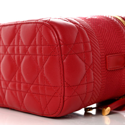 Christian Dior Lambskin Cannage Small Diortravel Vanity Case Red 10 of 10
