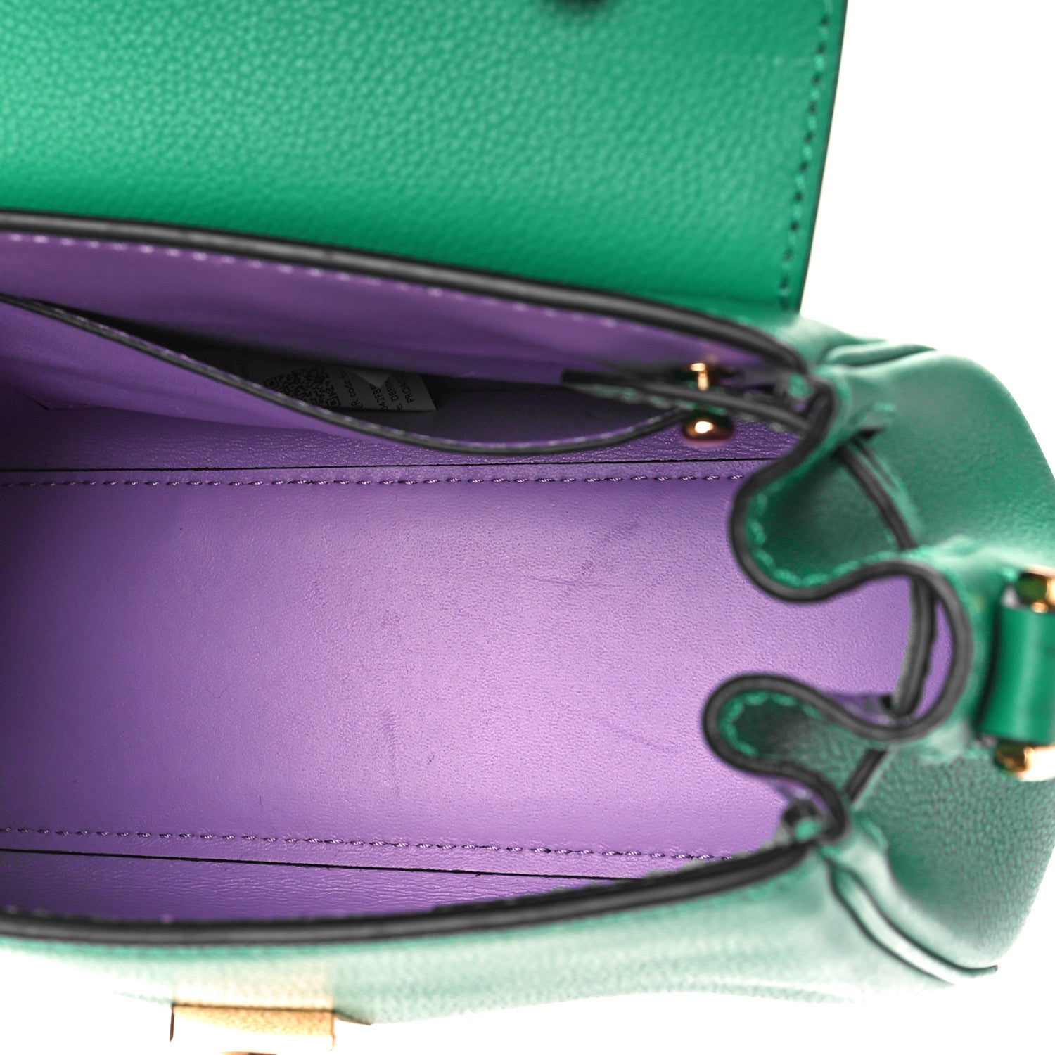 Versace Grained Calfskin Small La Medusa Top Handle Bag Turquoise 5 of 9