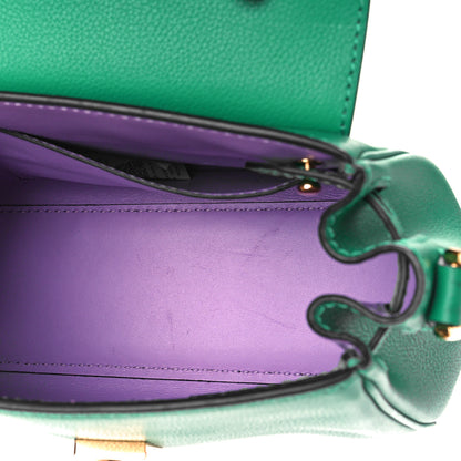 Versace Grained Calfskin Small La Medusa Top Handle Bag Turquoise 5 of 9
