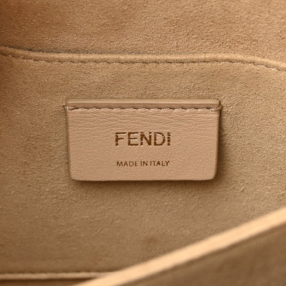 Fendi Vitello Liberty Velvet FF 1974 Hearts Padlock Embroidered Kan I Shoulder Bag Fango Multicolor 6 of 19
