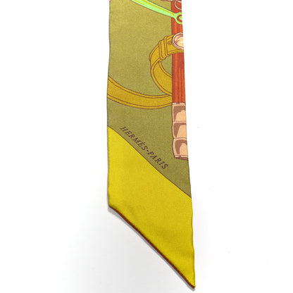 Hermes Silk Eperon d'Or Twilly 3 of 5