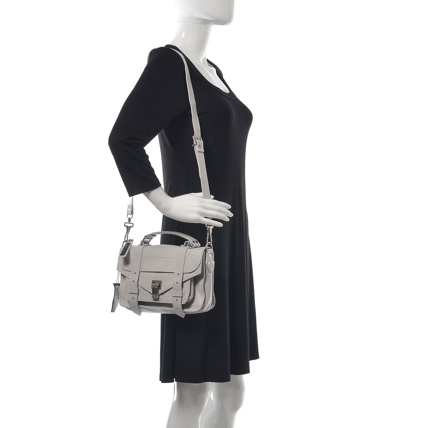 Lambskin Tiny PS1 Satchel Pale Steel