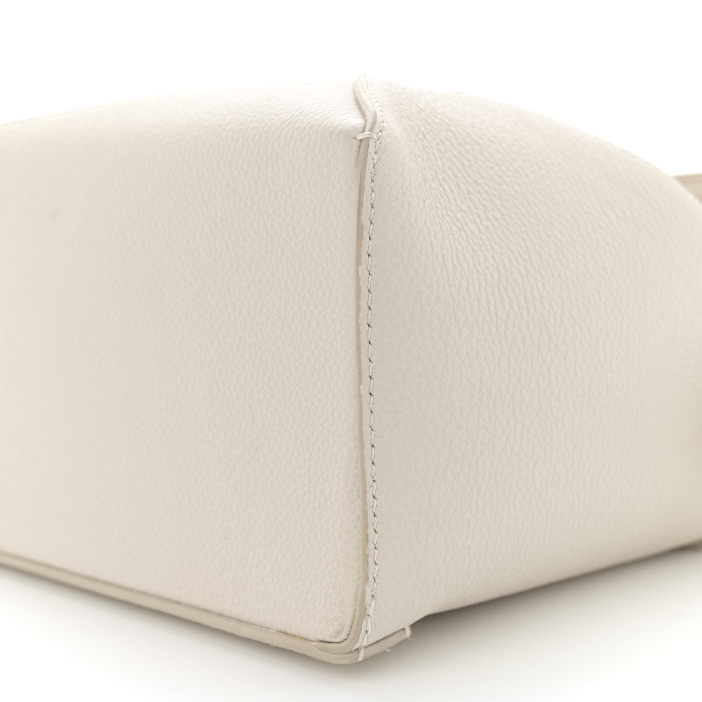 Soft Grained Calfskin Small Puzzle Edge Bag Soft White