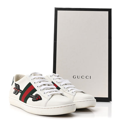 Gucci Calfskin Web Studded Womens Arrow Ace Sneakers 36 White 10 of 10