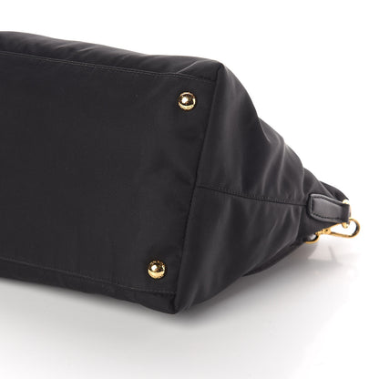 Prada Tessuto Nylon Saffiano Tote Black 9 of 10