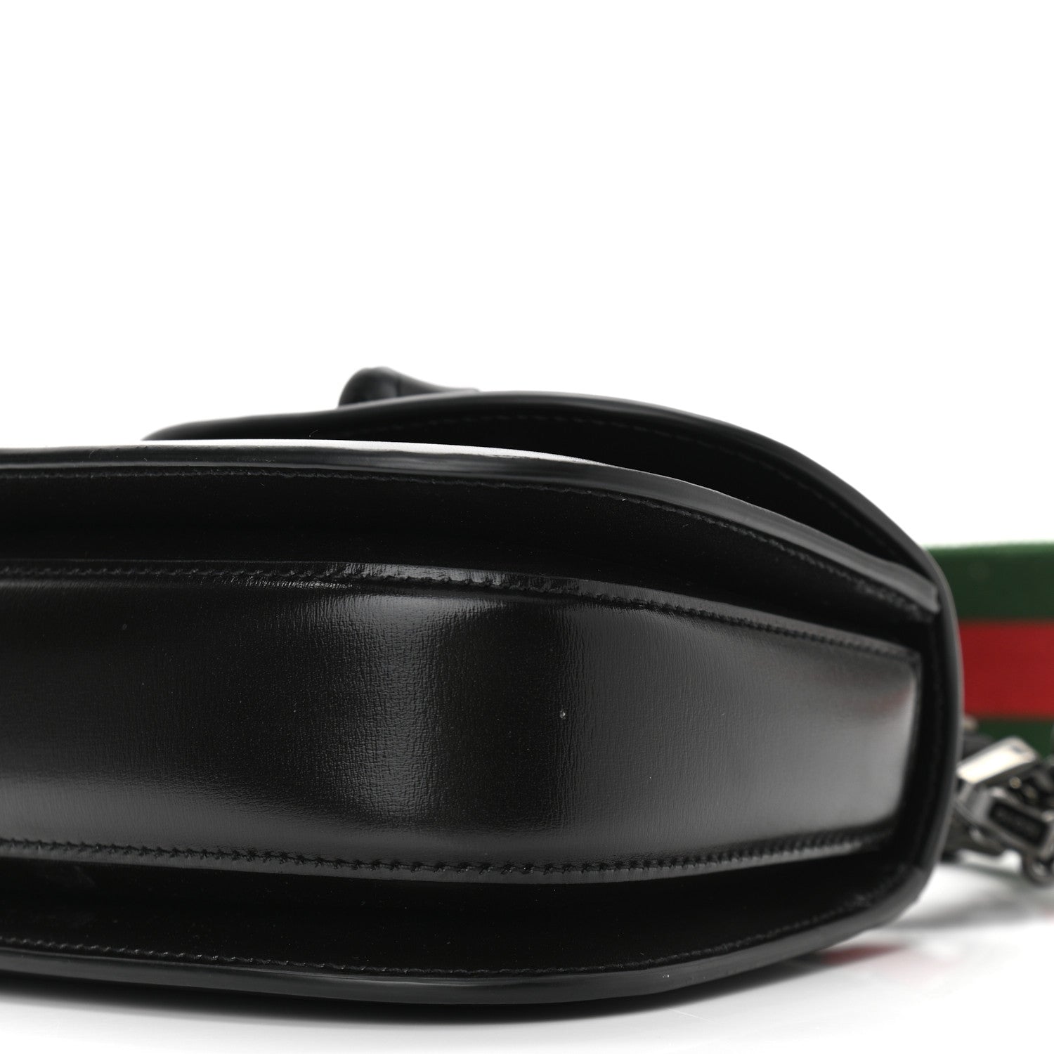 Gucci Boarded Dyana Lux Calfskin Web Monochrome Mini Bamboo 1947 Top Handle Bag Black 8 of 8