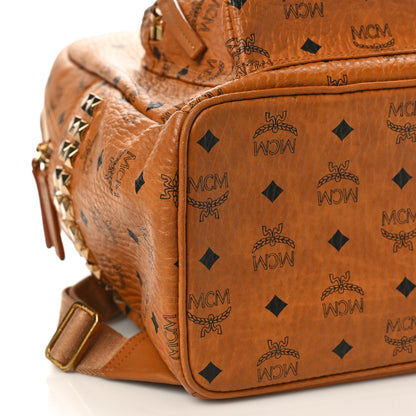 MCM Visetos Medium Side Studs Stark Backpack Cognac 9 of 10