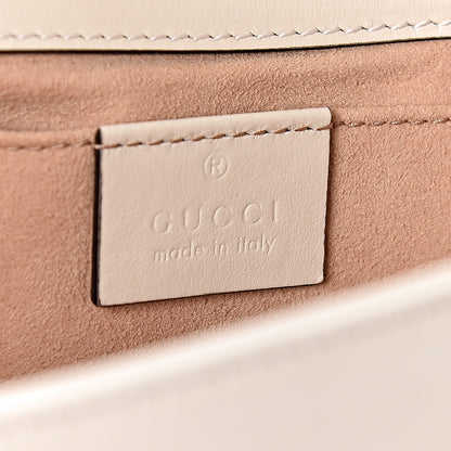 Gucci Calfskin Matelasse Mini GG Marmont Shoulder Bag White 6 of 10