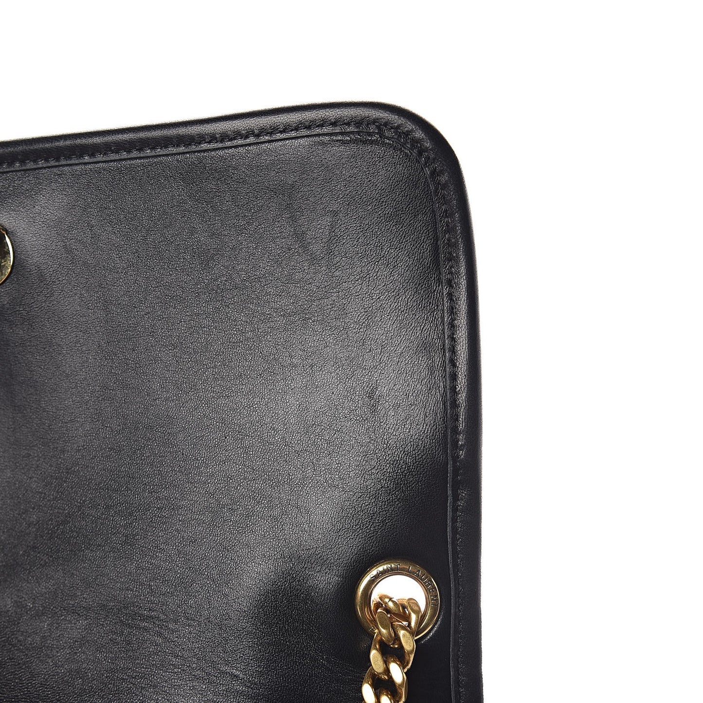 Lambskin Matelasse Monogram Medium Niki Chain Satchel Black